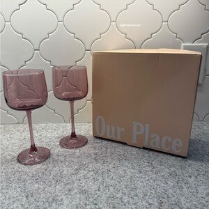NEW! Our Place Rose Wine Glass Set
